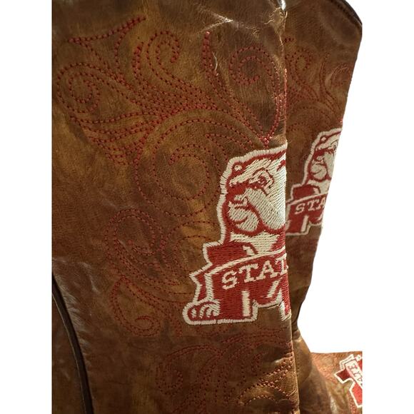 Gameday Size 10B Mississippi State 13” Leather Bootse - Picture 9 of 12